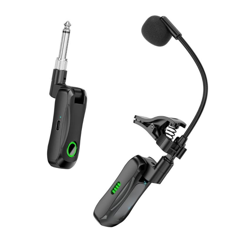 User Friendly Wireless Microphone for Instrument with Automatic Pairing and Clear Sound for Enthusiasts & Professional