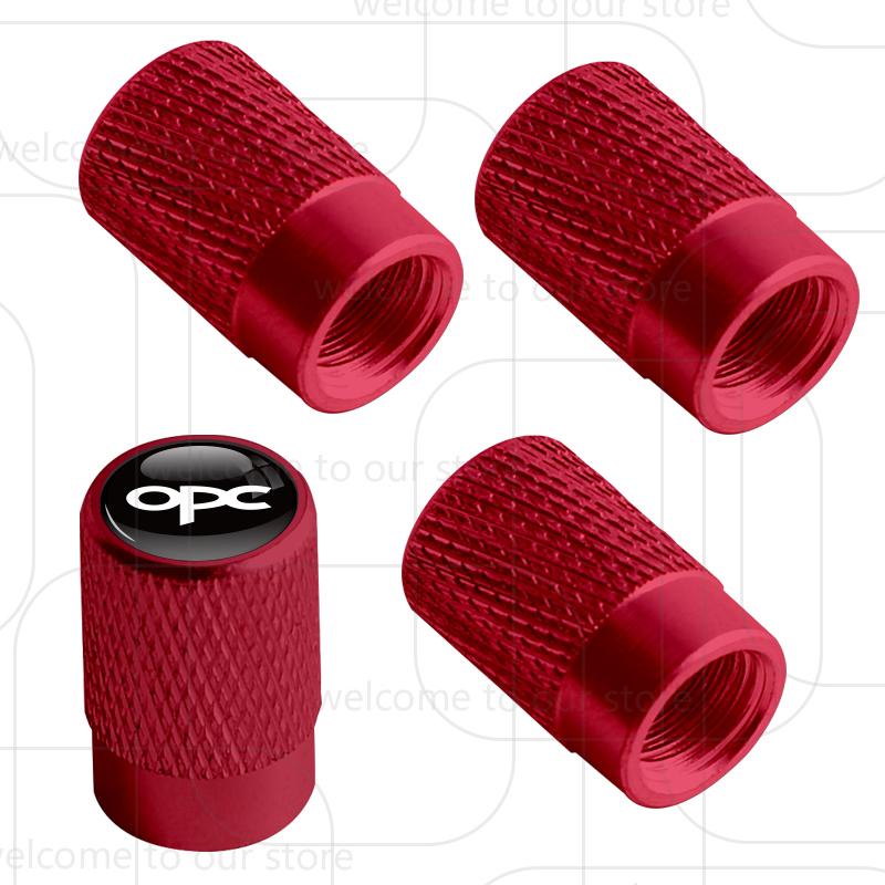 

4Pcs Car Tire Valve OPC Emblem For Opel Astra Corsa Junior Antara Mokka Insignia Aluminum Air Port Stem Cover Caps Dust Covers