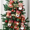 4Pcs Christmas Stockings Decoration Christmas Hanging Socks Set Suitable for Christmas Tree Decoration Items Xmas Home Ornament Wall Decor