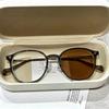 New Fashionable Round Frame Photochromic Women's Myopia Glasses Outdoor Neutral HD Face Small Anti Blue Light Glasses