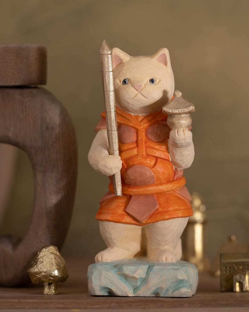 Cat Buddha, Cat God of Fortune, Bishamonten, Sculptor supervised by Butsya Sakai, Seven Gods of Fortune, Maneki-neko, Maneki-neko Figurine (NB7