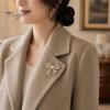 Lapel Pin Brooch Pin, 3D Bow Design with Imitation Pearl, Anti-oxidation Strong Buckle Badge for Coats Shirts Bags Accessories