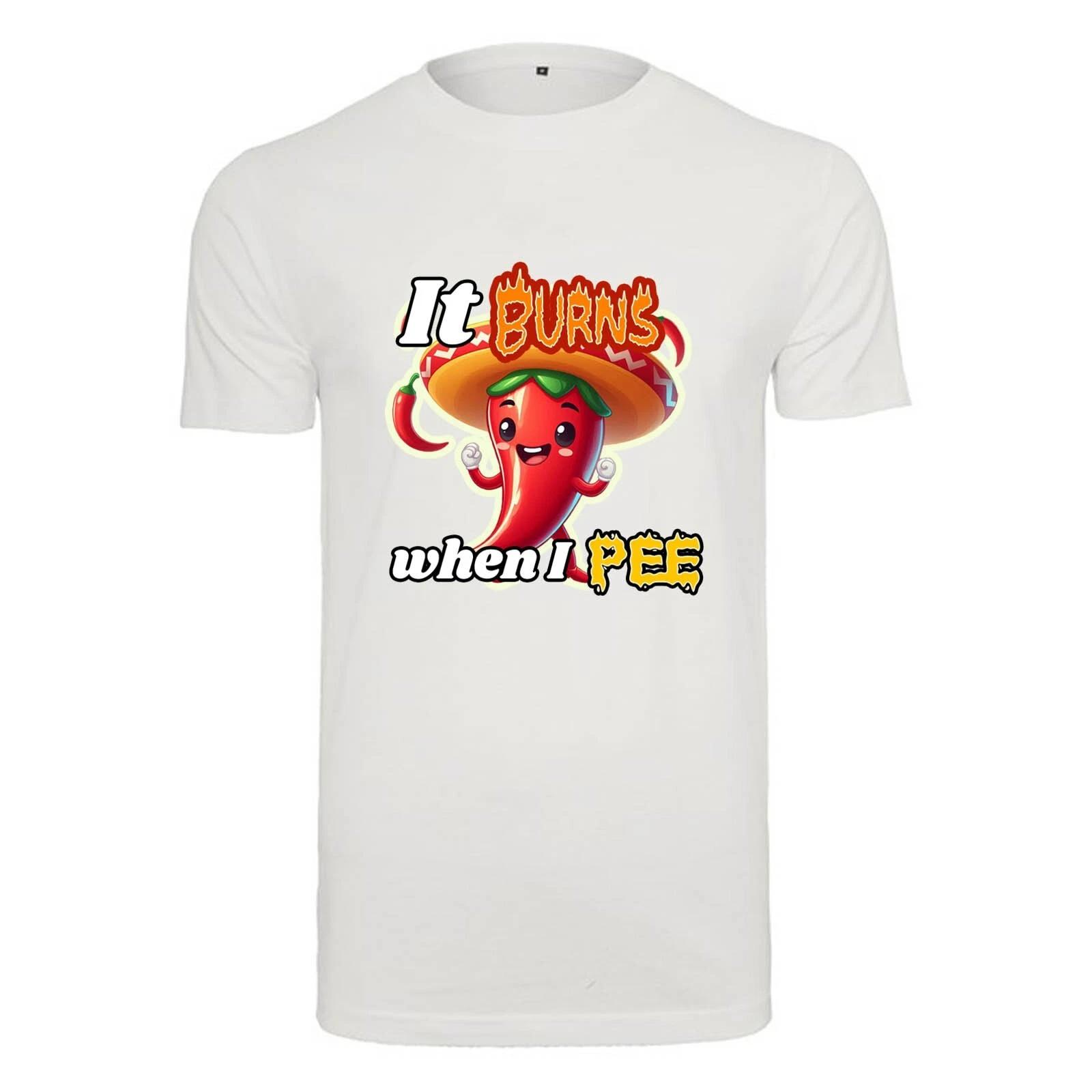 Unisex T-Shirt-It burns when I pee- Novelty Funny Adult Humour Secret Santa 3XL