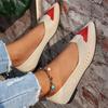 Women Flat Shoes Pointed Toe Solid Color Knitted Slip On Ladies Single Shoe Casual Breathable Ballet Women Flat Shoes Loafers
