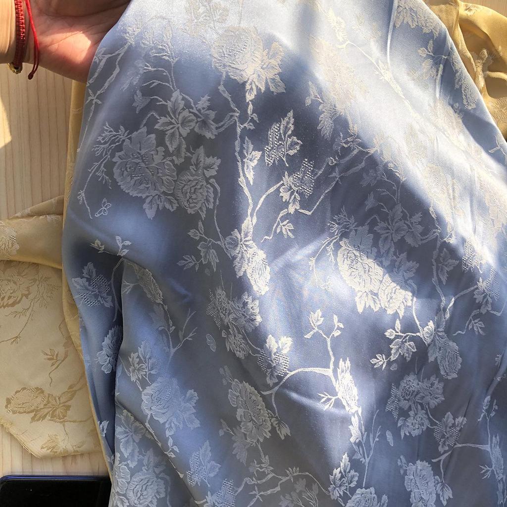 Dunhuang Silk Jacquard Two-Color Imitation Cheongsam Hanfu Fabric