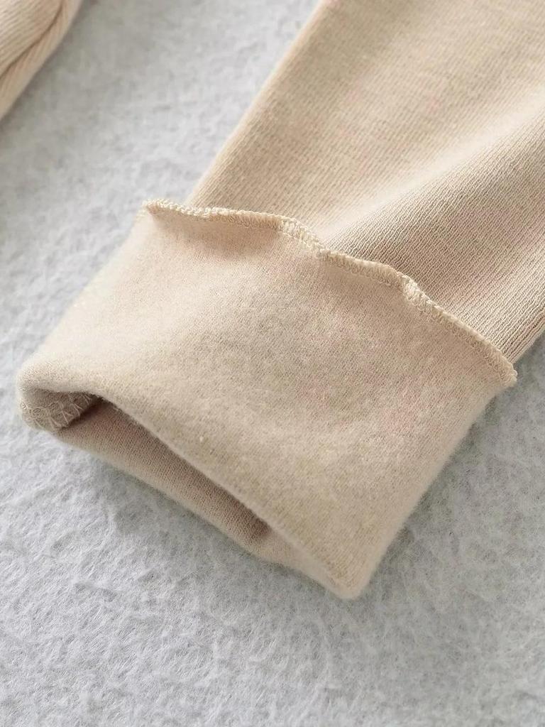 T-shirt da donna a manica lunga in pizzo con scollo a V, vestibilità slim, per Autunno/Inverno