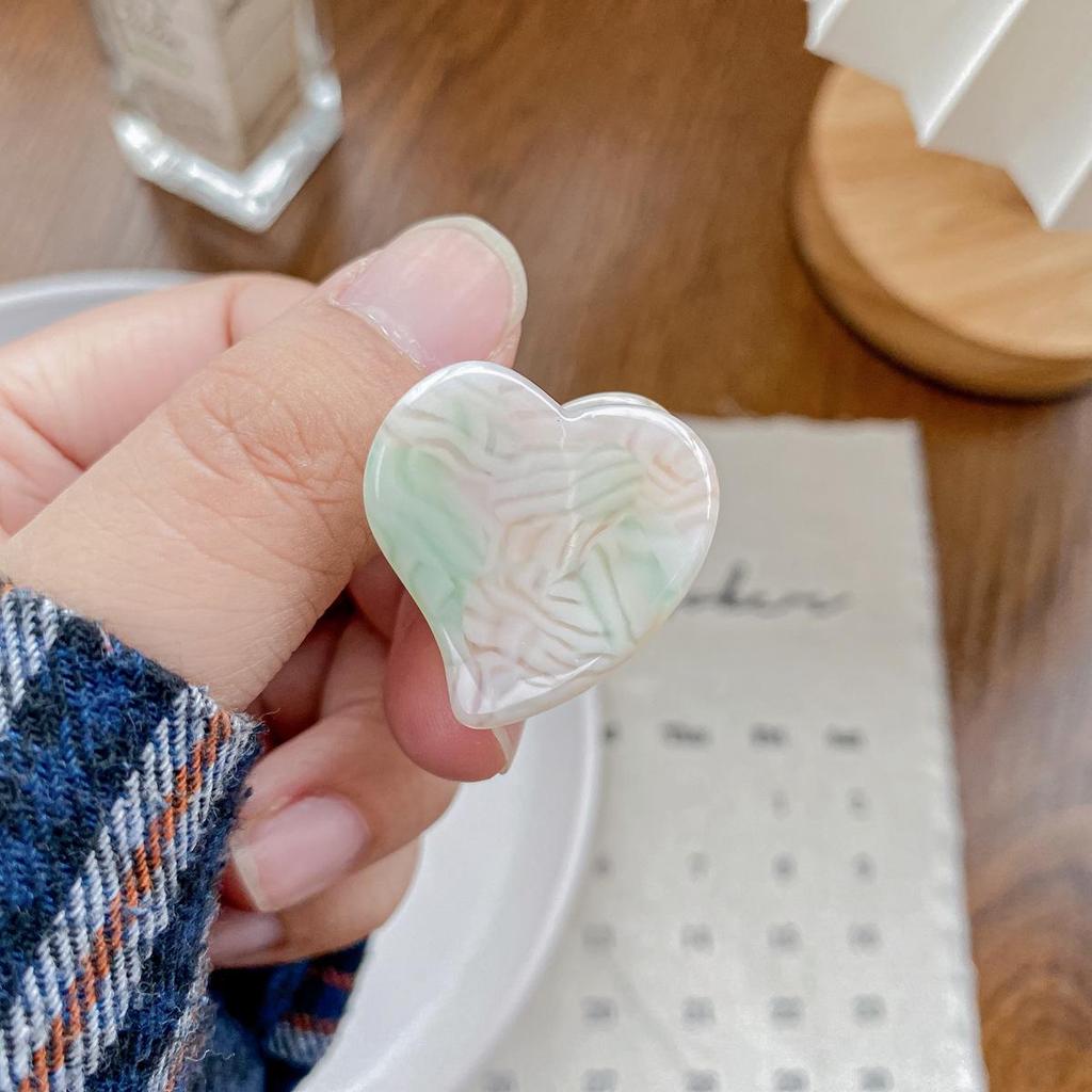 Bofeiya Sweet Heart Acetate Hair Clip - Cute, Small, High-End Side or Top Clip for Braided Hairstyles