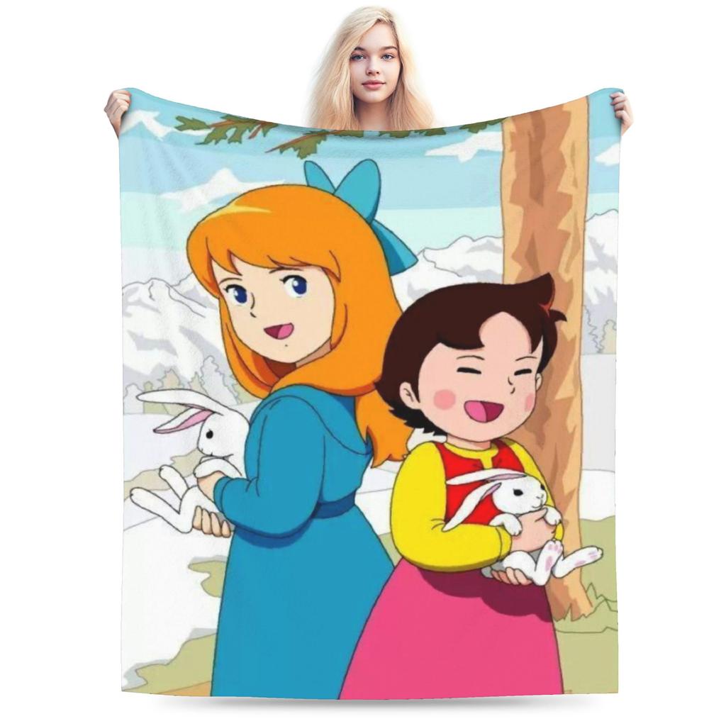 Heidi, Girl of the Alps Blanket Soft Fleece Healing Gift Throw Blankets Bedspread