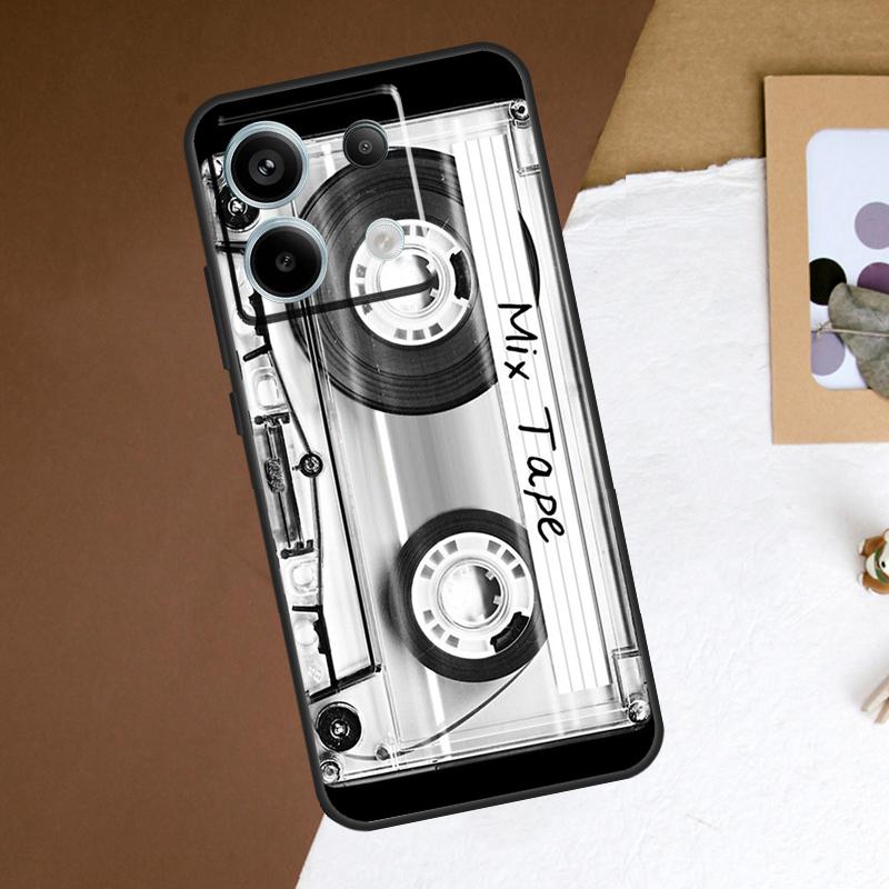 

Old Cassette Tape Case For Redmi Note 13 Pro Plus 9 10 11 12 Pro 9S 10S 11S 12S Cover For Redmi 12 C 10C 13C Redmi Note 13ProPlus