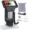 Digitalmikroskop mit 8 LED-Leuchten 2,8-Zoll-Bildschirm Handheld-Lupe Kamera USB-PC-Ansicht 1080P Video Anti-Shake