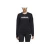 Adidas Gfx Sweat Letter Print Casual Comfortable Crew Neck Long Sleeve T-Shirt Women Tops Black EH3858