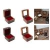 Sturdy Wood Jewelry Storage Container Elegant Wood Double Rings Box for Wedding and Engagement Ceremony Storage