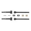 Steel Front Rear Axle Shafts 5mm Extended +2mm Thread Longer Driveshaft for 1/18 RC Crawler Car TRX4M Upgrade Parts