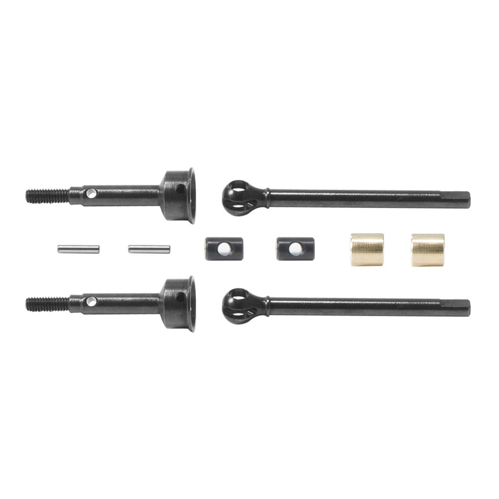 Steel Front Rear Axle Shafts 5mm Extended +2mm Thread Longer Driveshaft for 1/18 RC Crawler Car TRX4M Upgrade Parts
