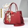 New Elegant Ladies Shoulder Messenger Bag Simple PU Lether Square Bags New Fashi Women Bags Large Capacity Silk Scarf Handbag