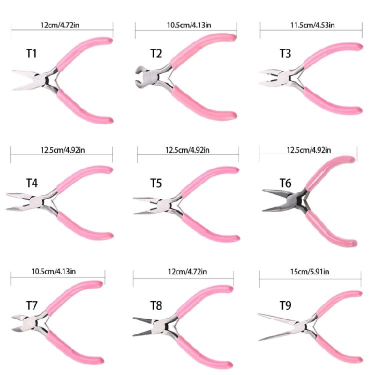 Ergonomic Pink Jewelry Pliers Build With High Strength Alloy Steel Seamlessly Design Fit for Long Lastinlyg Performances