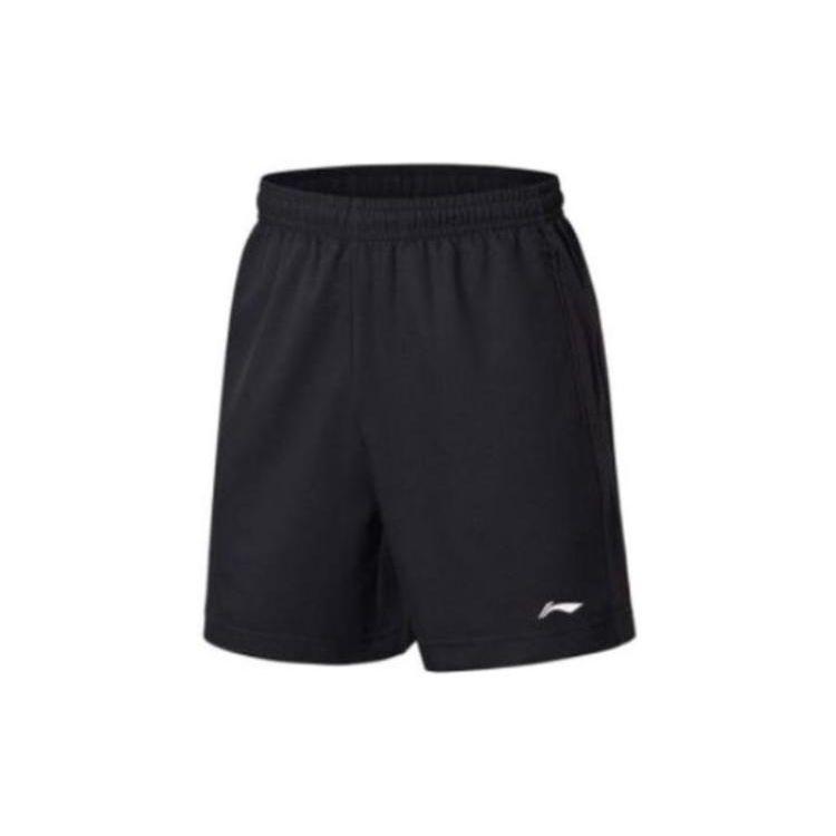 

Li Ning Logo Print Straight Loose Shorts Unisex shorts Black YKST053-1 XXXL
