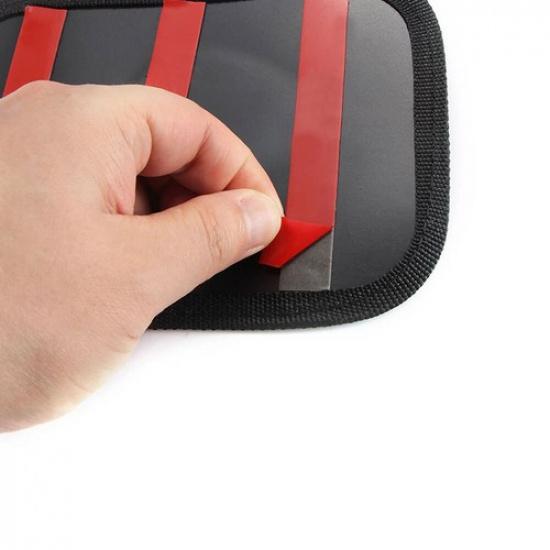 1X Black Car Storage Leather Pouch Bag Phone Holder Organizer Auto Accessories