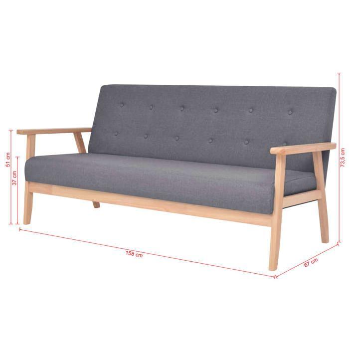 VidaXL Jeu de Canapé 3 pcs Sofa de Salon Canapé de Salle de Séjour Meuble de Salon Sofa de Salle de Séjour Intérieur Maison 274926