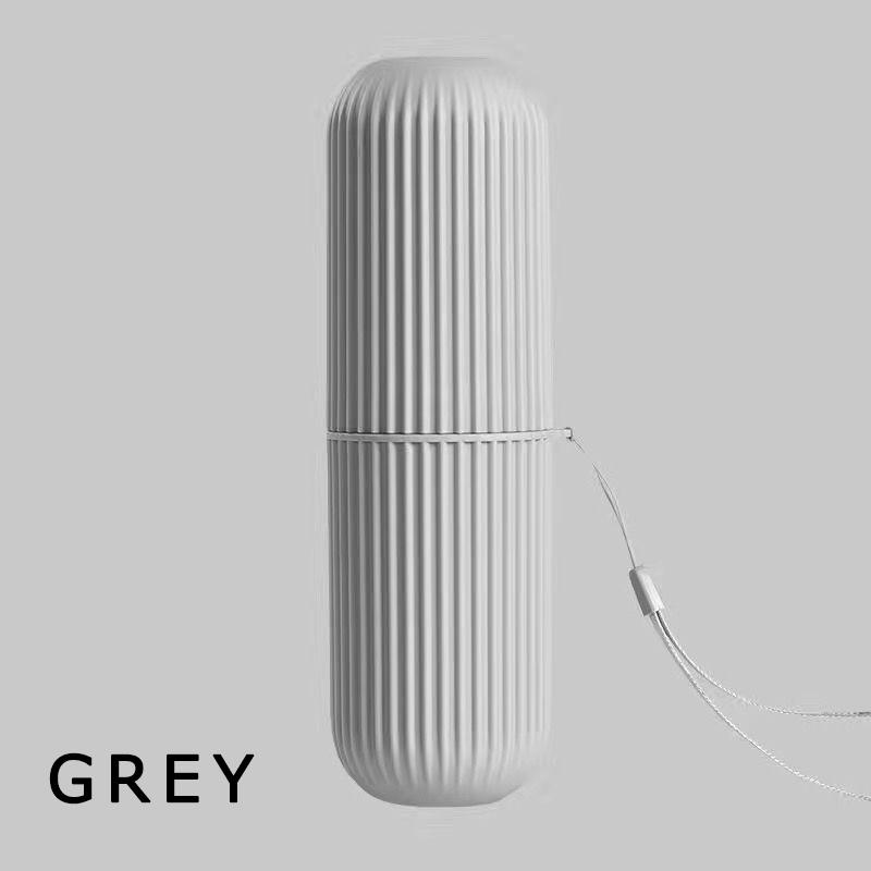 

1PC Mouthwashing and Brushing Cups Simple Tooth Cylinder Toothpaste Cover Portable Travel Suit Storage Box серый