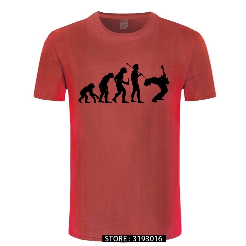 Funny Guitarist T Shirt Evolution Of a Guitarist Music Rock Guitar Musician Band Metal Mens Tshirt 31 Colors Unisex Cool Tees S