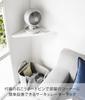 Yamazaki Smart Corner Shelf Corner Circulator Rack for Plasterboard W X D X 4cm H Drywall Tweezers and Wood Screws for Less Visible Wall-Mounted