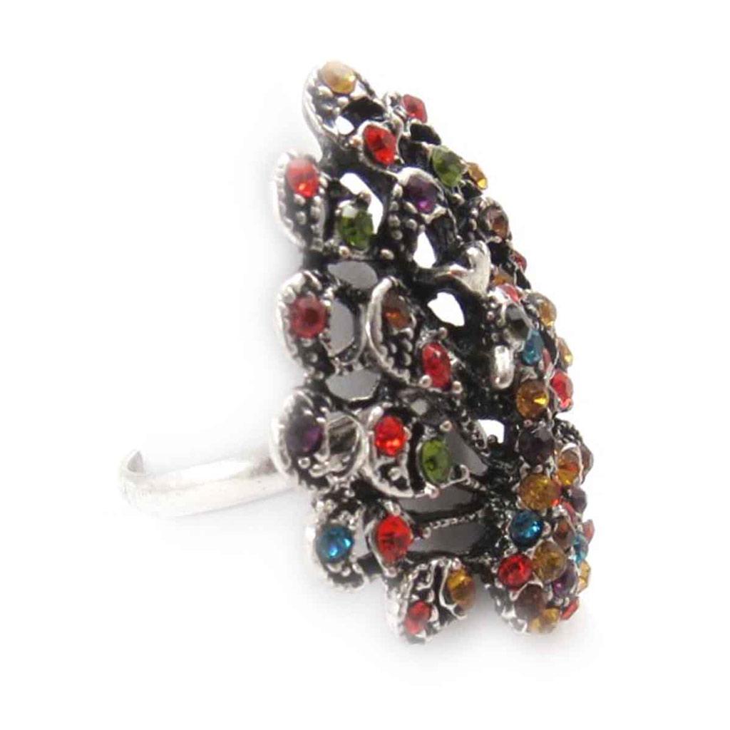 Les Trésors De Lily [J8014] - Designer-Ring 'Majestic Peacock'