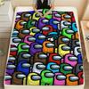 1PC Among Us Print Flannel Blanket, High Quality All Seasons, Home Decor, Warmth and Comfort, Perfect for Christmas Gifts