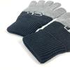 Dior 213MG01AT481 Logo CD Bicolor Accessories Gloves Wool Black/gray