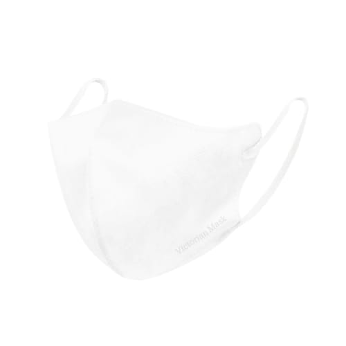 Victorian Mask 3D Air Masks, Nonwoven, Individually Wrapped, White, 90 Masks, High-Breathability Mesh, High-Density Filter, Moisture-Wicking, Quick-Dr