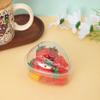 50/100pcs Strawberry Dessert Packaging Box Disposable Cute Dessert Boxes Flip Lids Durable PET Plastic Freezer-Safe Dessert Box