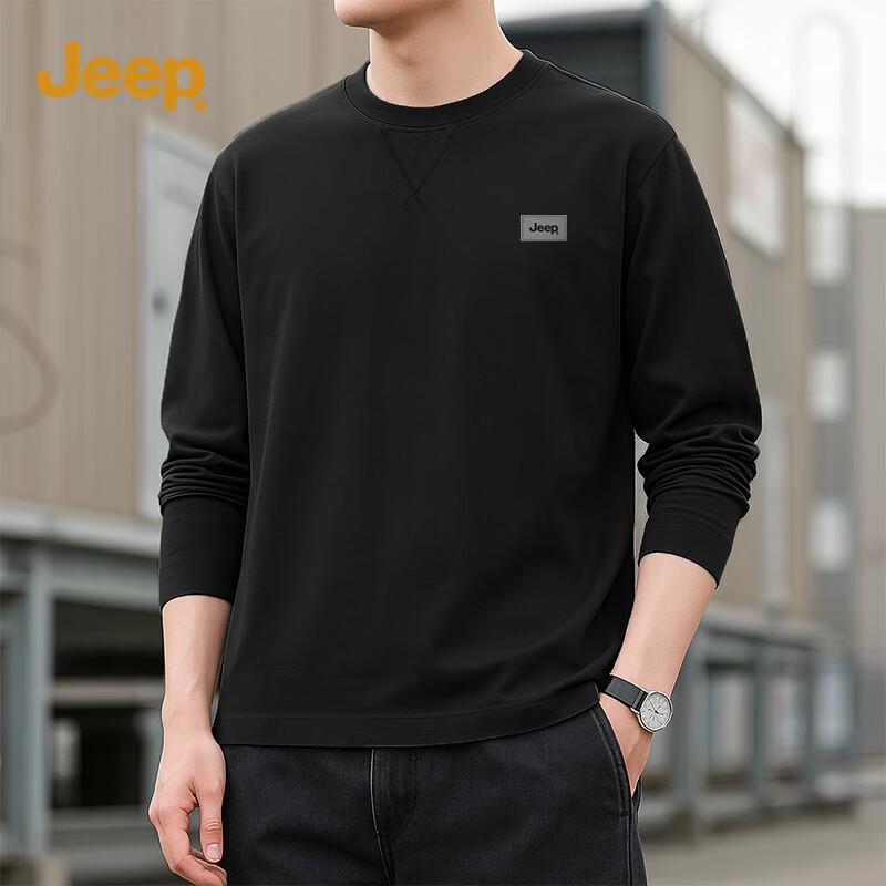 JEEP Men s Heavyweight Cotton Long-Sleeve T-Shirt 2XL