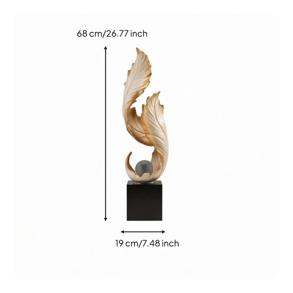 Standing Ornament with Crystal Ball Transparent for Entryway, Office, Art Lovers