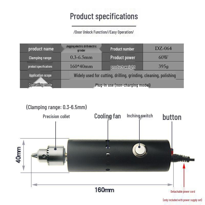 Mini Elektrischer Gravier- und Schleifbohrer - Handlich & Multifunktional mit Doppelschalter