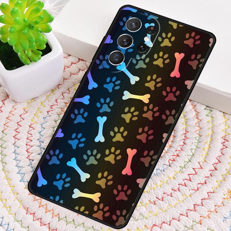 Watercolor Paw Prints TPU Phone Case For Samsung Galaxy Note 10 Pro S26 S25 S24 S23 S22 Ultra Plus S21 FE S20 Shockproof Cover