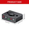 2 In 1 Out 3.5mm 2RCA Auditory Switcher Box Bidirectional Speaker Switcher with Mute Button and Sound Control