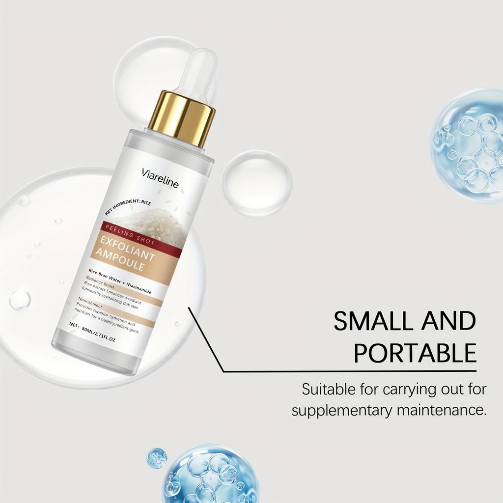 Viareline Black Rice Exfoliating Essence Firms Brightens Moisturizing Oil Control Spot-Removing Black Rice White Rice Essence