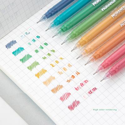 9 Color Highlighter Gel Pen for Kids Scrapbook Graffiti Pen 0.5mm Colorful Stationery Journal Pen Drawing Writing Supplies