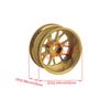 Mxfans 4-Pack Golden Y-Wheel Aluminum RC Wheel Rims for RC 1:10 On-Road Racing Cars and Drift Cars