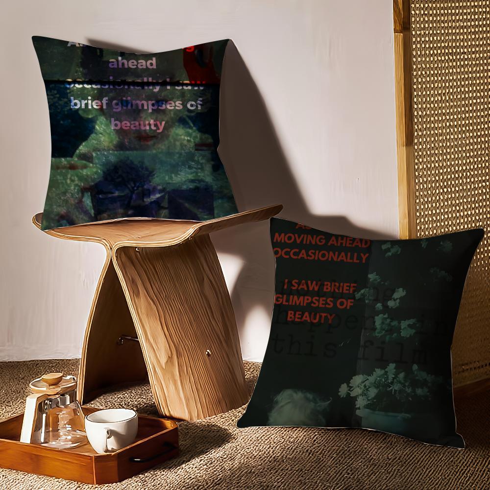 As I Was Moving Ahead Occasionally I Saw Brief Glimpses Of Beauty Cushion Cover Pattern Printed Pillowcase For Living Room Sofa