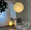 Yaguchi Isamu Wabi-Sabi Paper Lantern - Round Pendant Lamp for Bedroom, Dining, Living Room, & Store Decor.