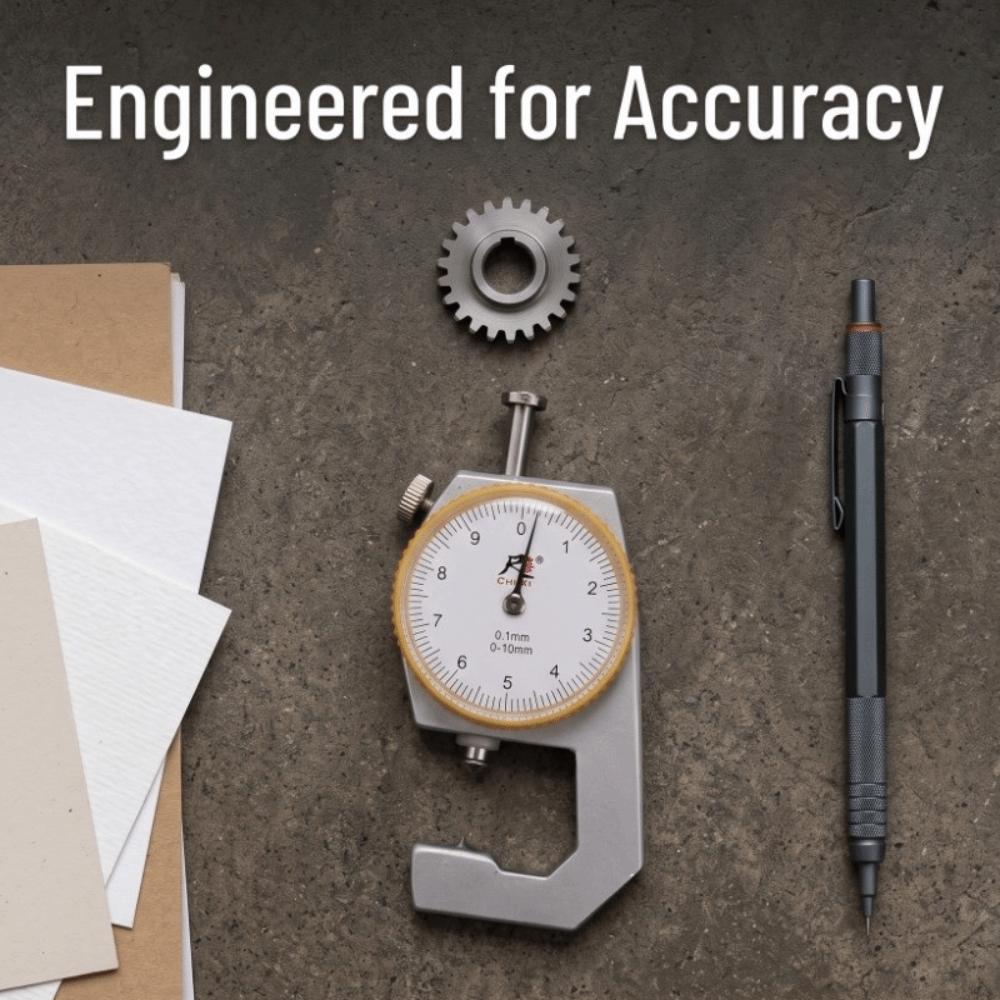 Pointed/Flat Head Thickness Tester Round Dial Measuring Tool Thickness Gauge Hollow Pipe