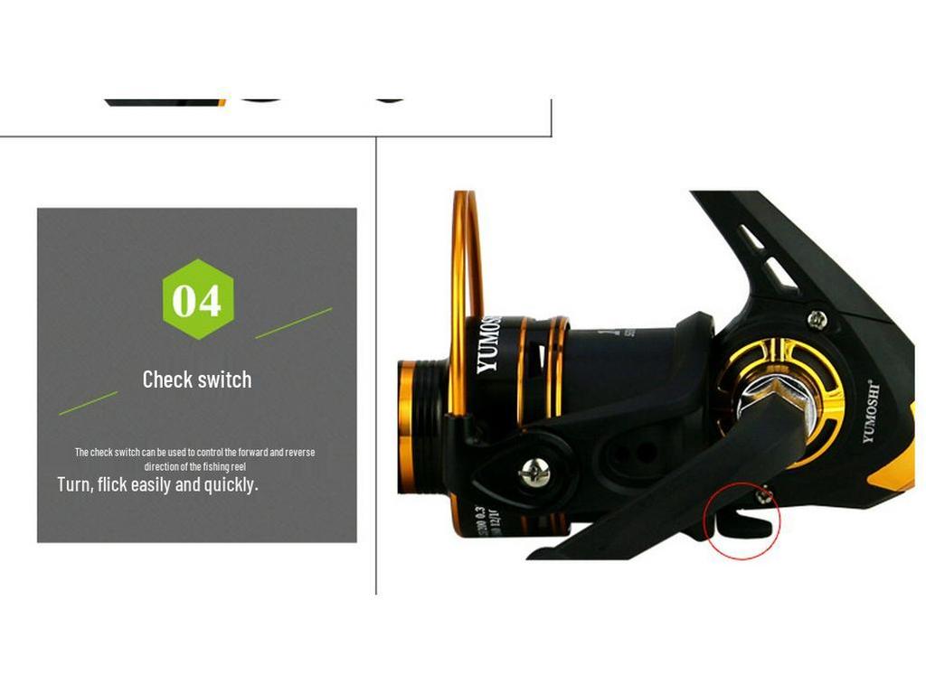 YUMOSHI JX Series Black Gold Fishing Reel for Sea & Raft Rods