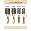 Aluminum Tube Round Barrel Hair Curling Brush Anti Static Round Rolling Brush Pro Barber Hair Rolling Brush Salon Styling Tools