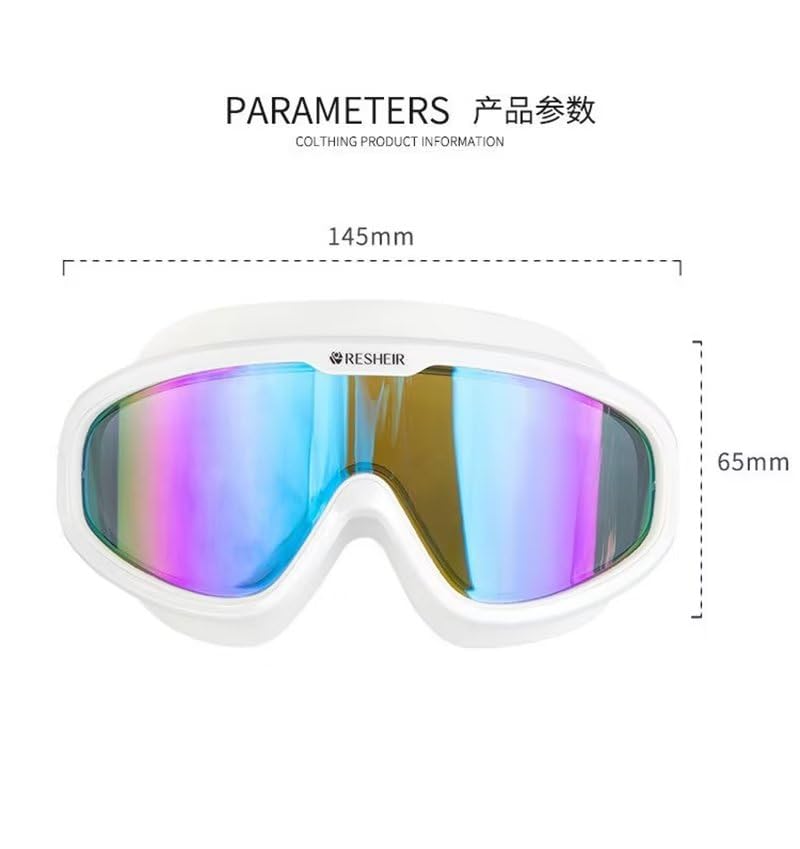 Godfun Swimming Goggles for Adults and UV Water Leakage Stylish Soft Silicone Swimming Clear Underwater Style 1 Fitness, Anti-Fog, Protection,