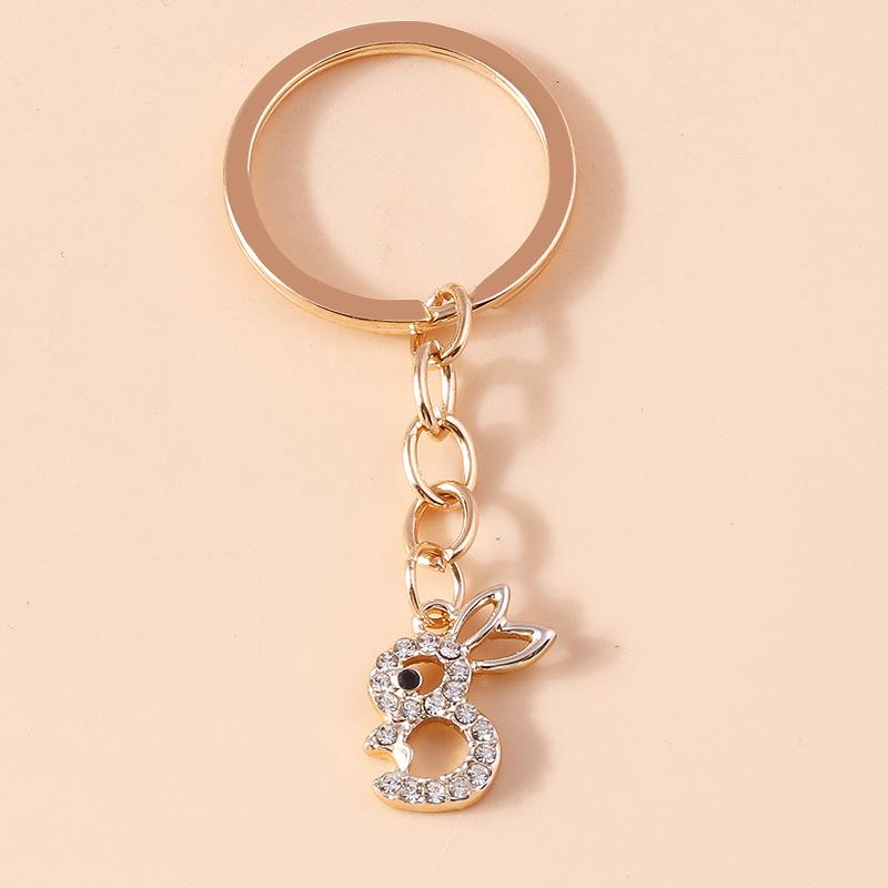 Cute Crystal Animal Keychain Snake Owl Cat Keyring Pendants for Car Key Holder Women Girl Handbag Accessories DIY Jewelry Gift