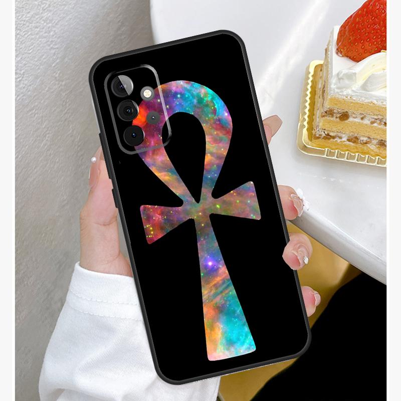 Egypt Nefertiti Anubis Ankh Case For Samsung Galaxy A55 A35 A15 A14 A34 A54 A73 A53 A33 A23 A13 A12 A32 A52 A51 Cover