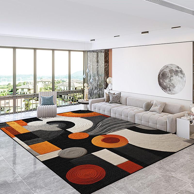 Nordic Light Luxury Large Area Rugs for Living Room Abstract Decoration Sofa Side Carpets Easy Clean Bedoom Cloakroom Floor Mats
