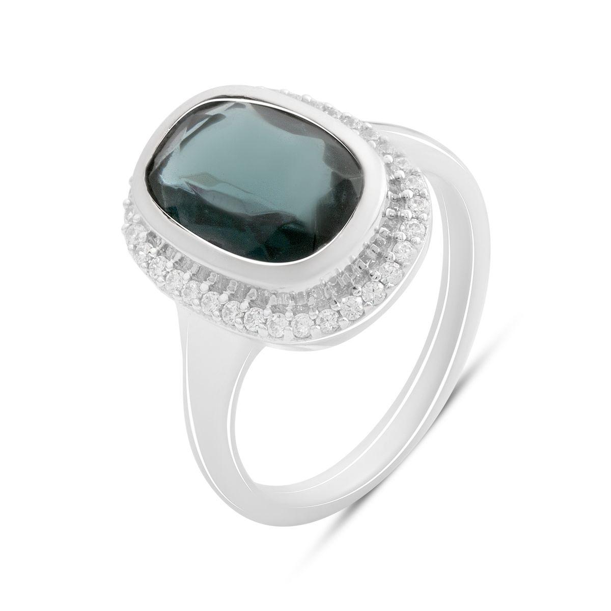 

Срібний перстень з топазом Лондон Блю 3.487ct, вага виробу 5,43 гр (2188735) 18 синій