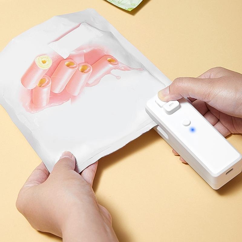 Portable USB Charged Bag Sealer Reliable Miniature Sealer USB Rechargeable Bag Sealer for Frequent Sealing Tasks